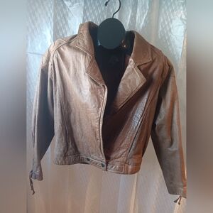 Adventure Bound Brown Leather Women's Jacket Size S